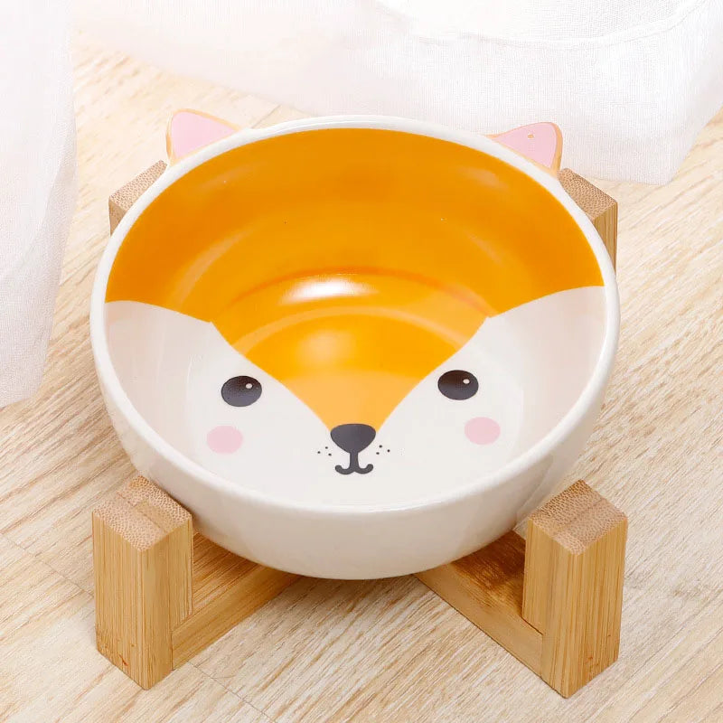 Ceramic Raised Dog Bowl No Spill Food And Water Dish