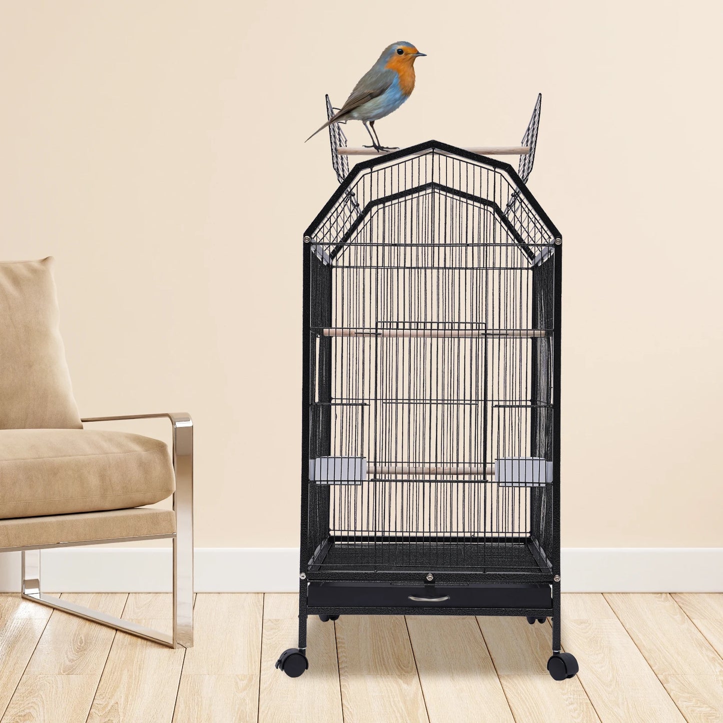 Iron Large Outdoor Bird Cage For Parrot Macaw Cockatoo Flight Cage