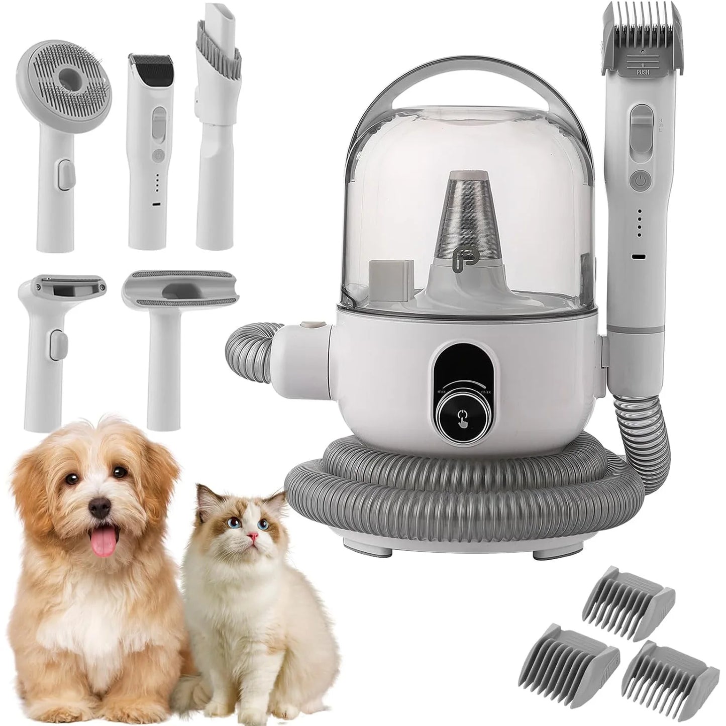 HiMISS Pet Grooming Kit With Quiet Vacuum And Five Tools