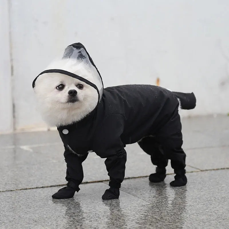 Waterproof Dog Raincoat Hooded Full Coverage Outdoor