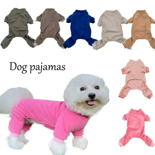 NONECN Winter Fleece Dog Pajamas Cozy Warm For Dogs