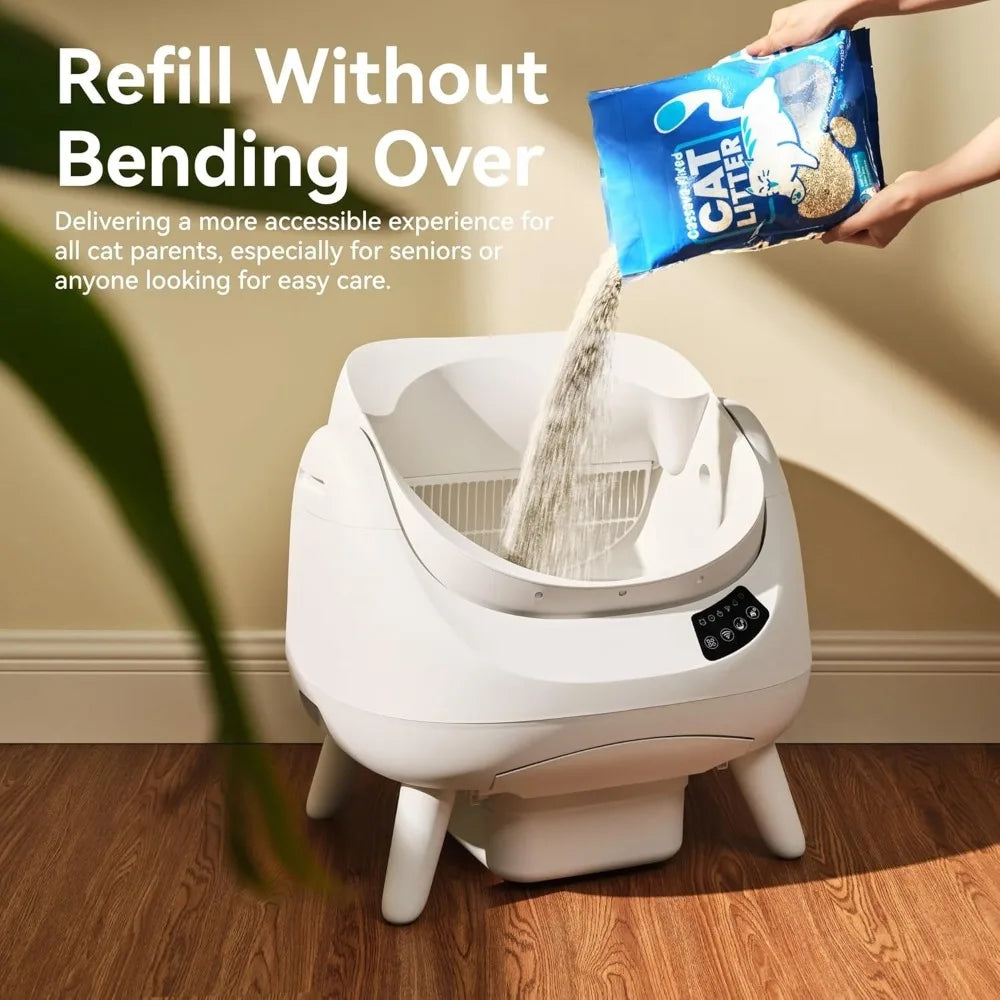 Open-X Self-Cleaning Cat Litter Box With AI Waste Management