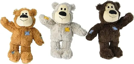 Kong Wild Knot Bear Dog Chew Toy Pack Of 3 Durable