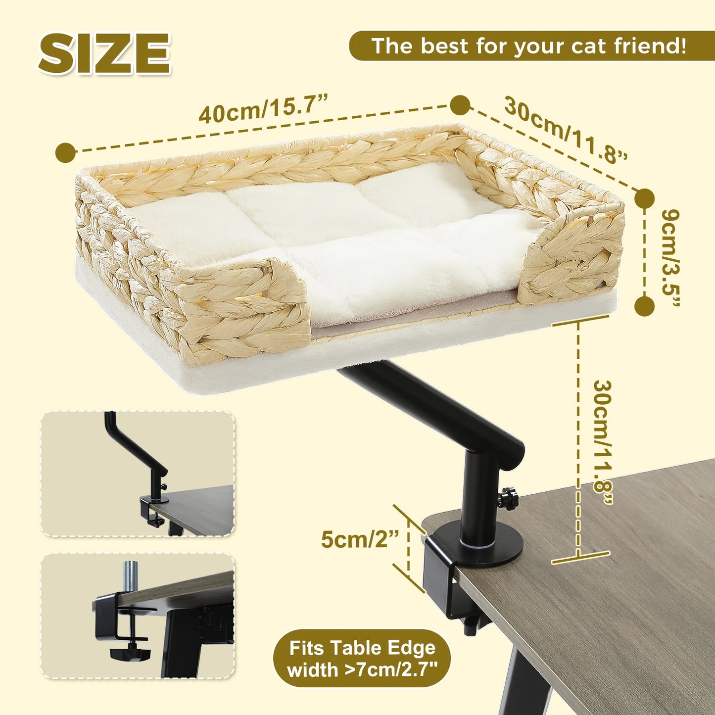 PAWZ Road Cat Desk Bed Rotatable Indoor Cat Hammock Stand