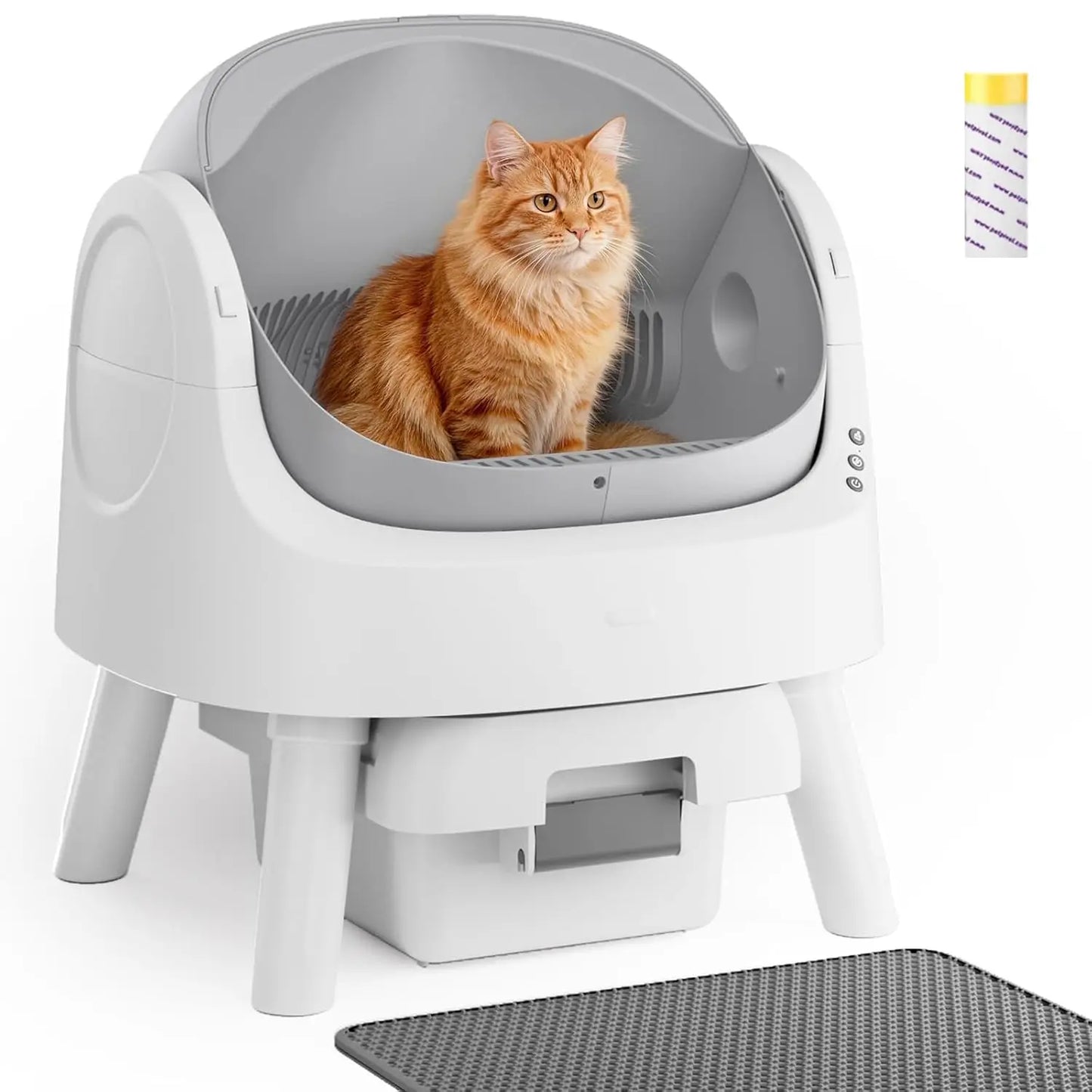 Self Cleaning Cat Litter Box For Multiple Cats With Safety
