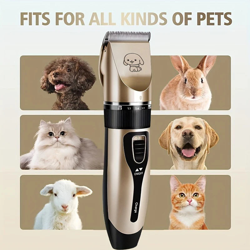 SHUYU Pet Hair Trimmer Kit Electric Precision Clippers For Dogs And Cats