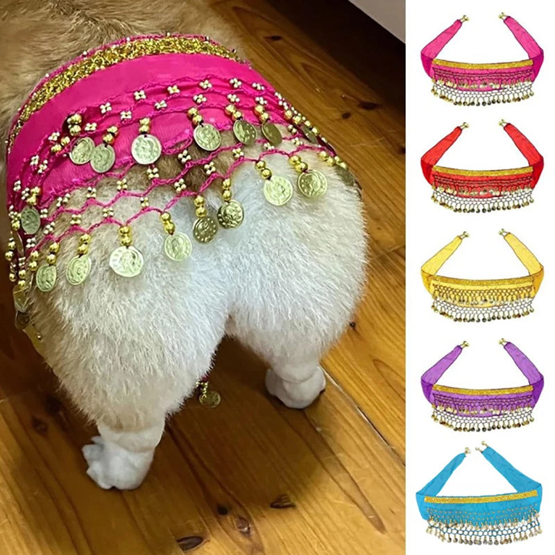 Dog Belly Dance Hip Belt With Secure Waist Chain Accessory