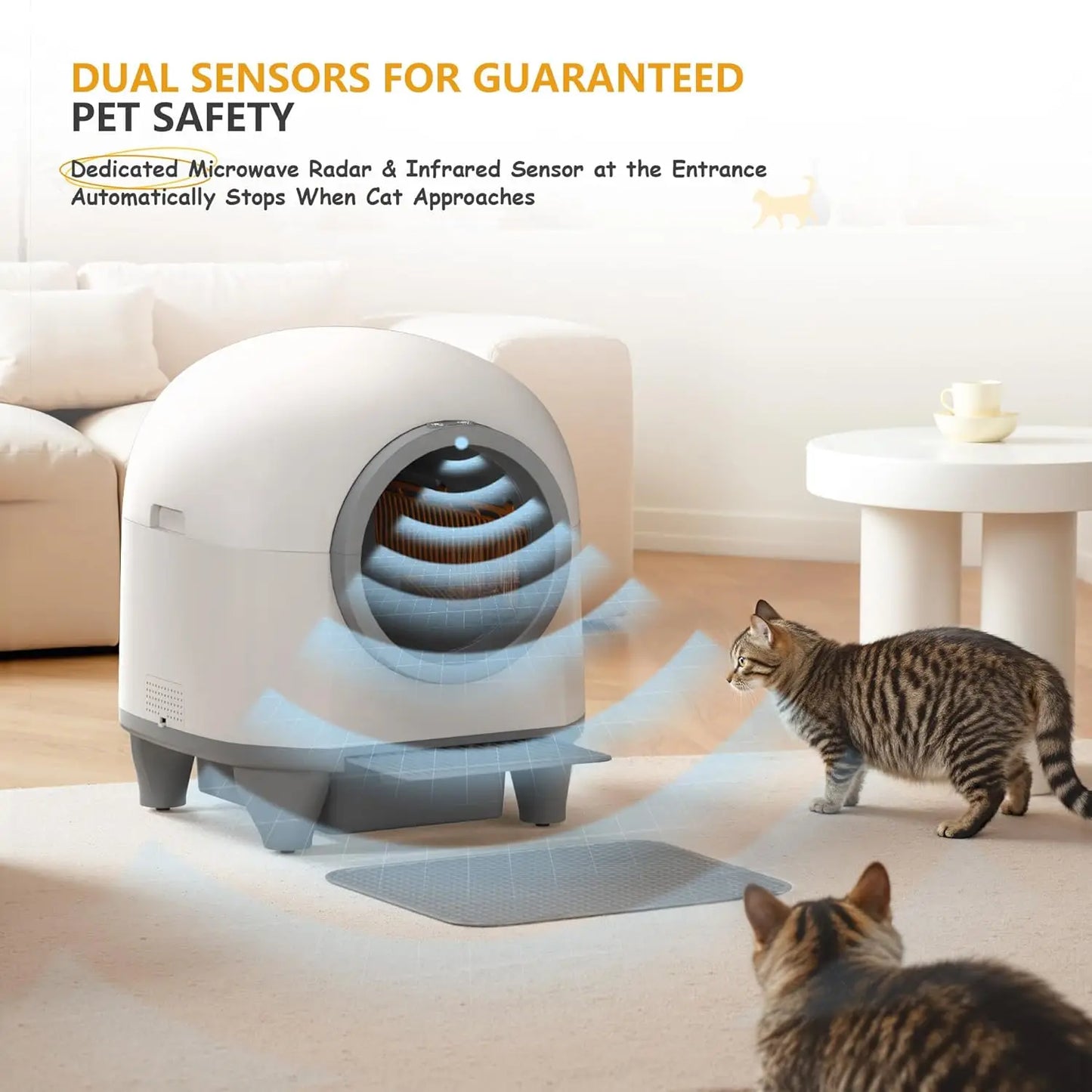 Automatic Self Cleaning Cat Litter Box For Multiple Cats With App Control