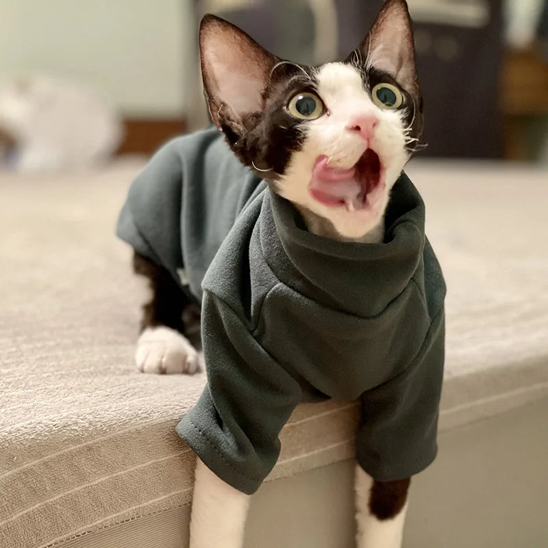 Sphynx Cat Clothes Soft Cotton Hoodies For All Seasons