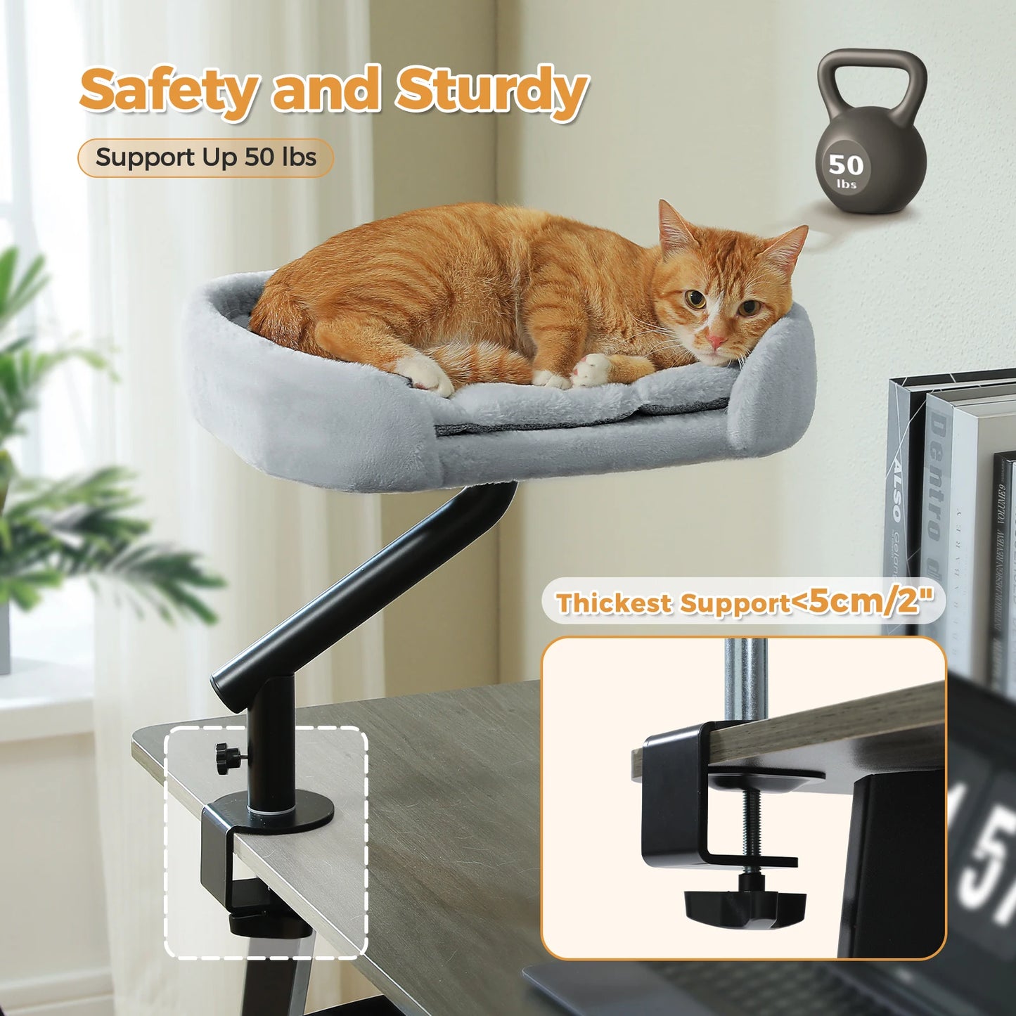 PAWZ Road Cat Desk Bed Rotatable Indoor Cat Hammock Stand