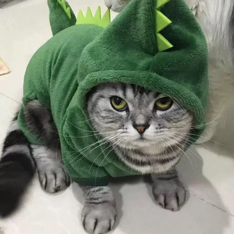 NONECN Cartoon Animal Dog Costume Fleece Pajama For Small Pets