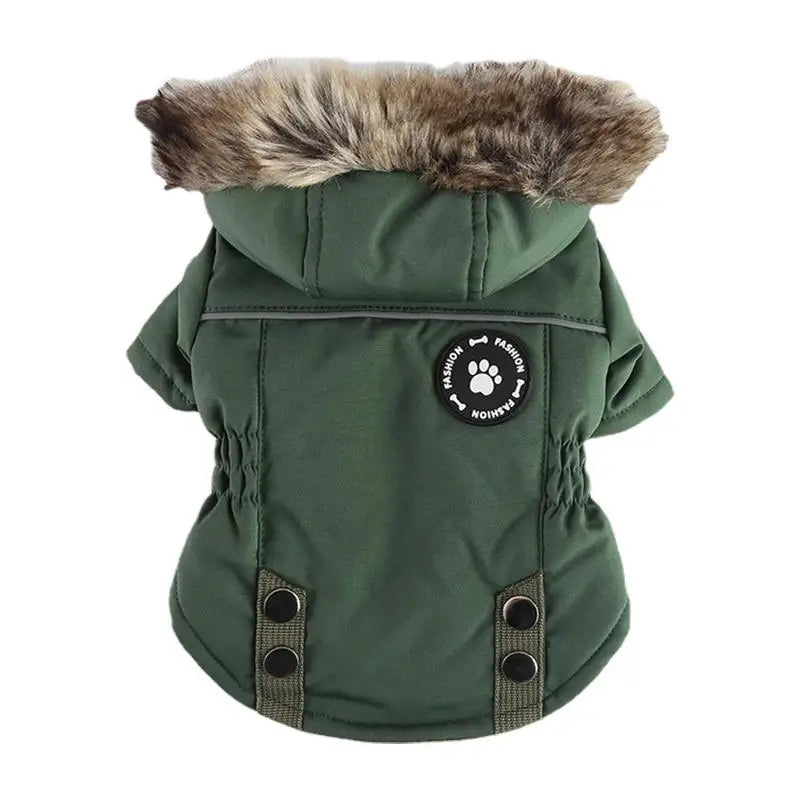 Pet Down Jacket Hoodie Coat For Dogs Warm Winter Outerwear