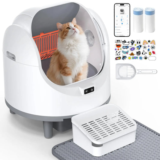 Automatic Self Cleaning Cat Litter Box For Multiple Cats