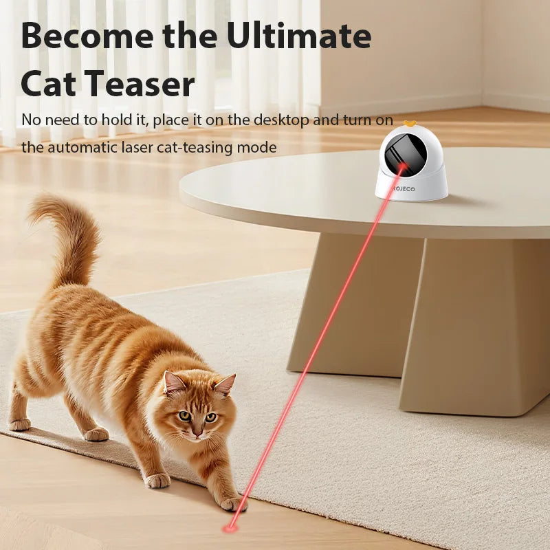 ROJECO Automatic Cat Laser Toy For Indoor 360 Adjustable Interactive Play