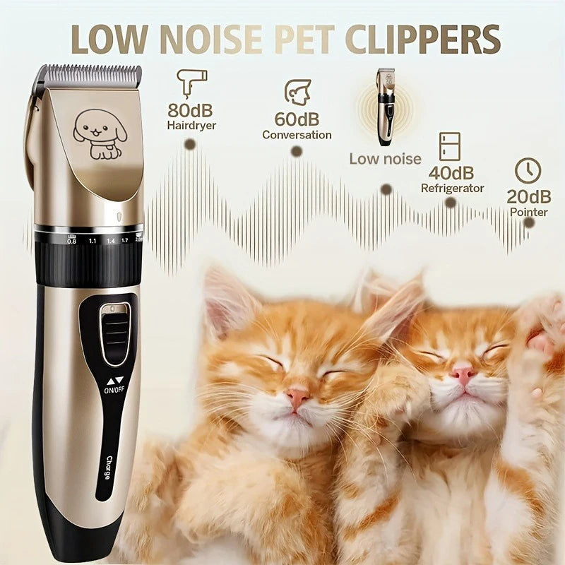 SHUYU Pet Hair Trimmer Kit Electric Precision Clippers For Dogs And Cats