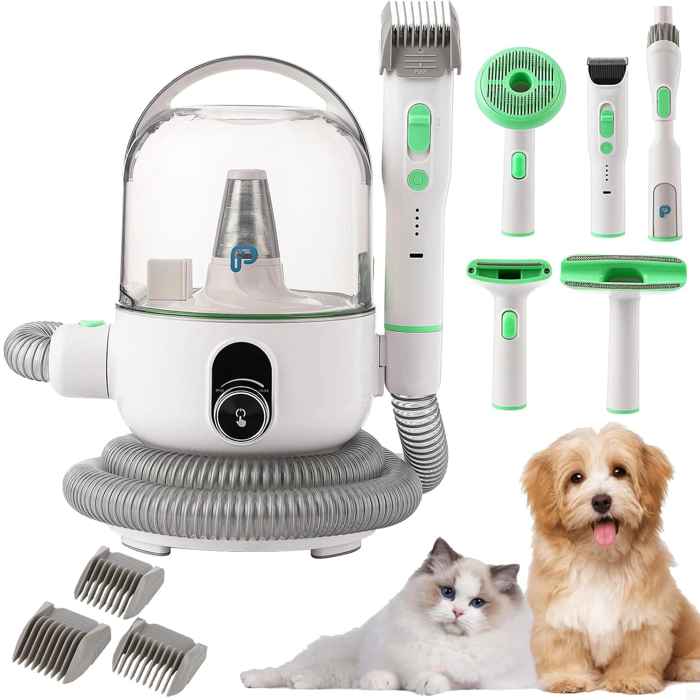 HiMISS Pet Grooming Kit With Quiet Vacuum And Five Tools