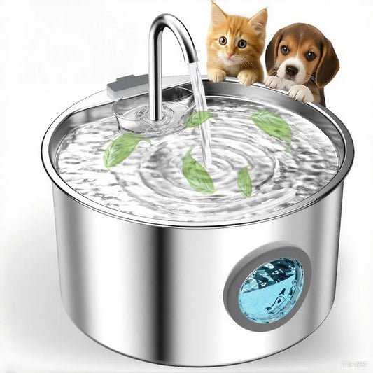 OPETH Stainless Steel Cat Water Fountain 108oz Pet Dispenser