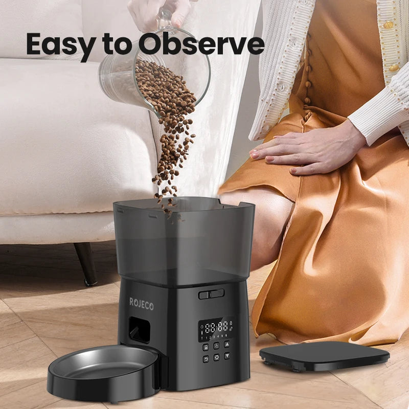 ROJECO Automatic Cat Feeder Smart Control