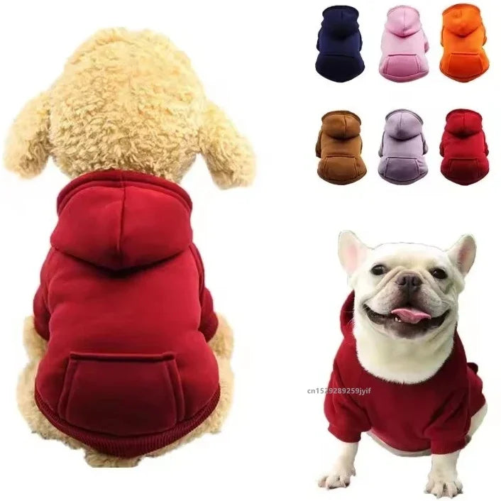 Autumn Winter Pet Hooded Sweatshirts For Cats And Small Dogs