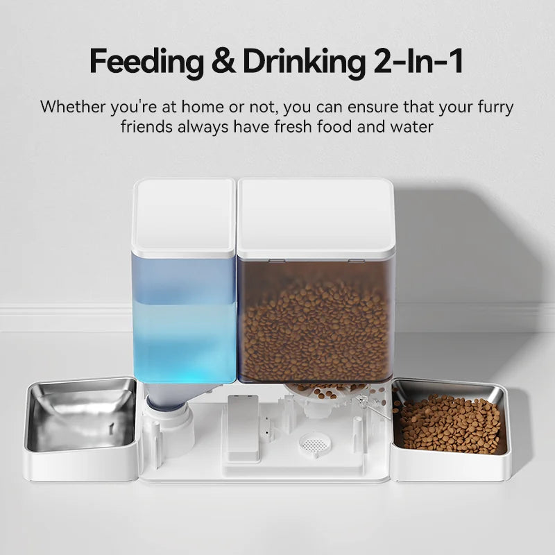 ROJECO Smart Pet Feeder and Water Fountain With WiFi