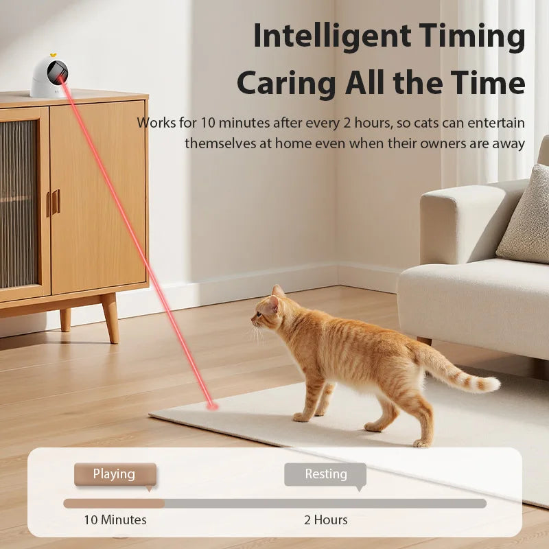 ROJECO Automatic Cat Laser Toy For Indoor 360 Adjustable Interactive Play