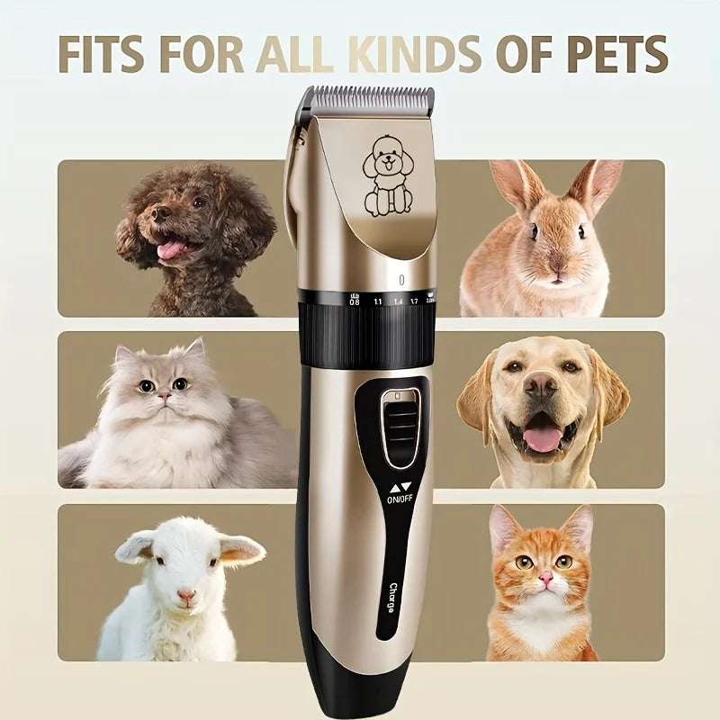 Low Noise USB Rechargeable Pet Grooming Tool Set With Ceramic Blades
