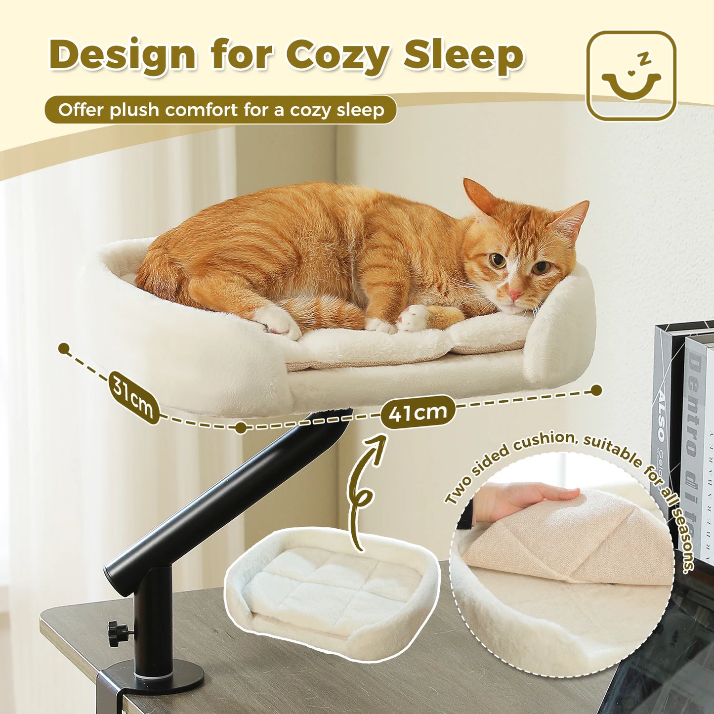 PAWZ Road Cat Desk Bed Rotatable Indoor Cat Hammock Stand