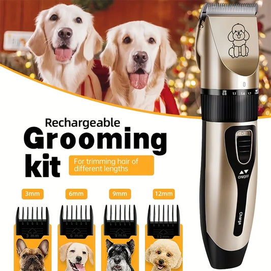 Low Noise USB Rechargeable Pet Grooming Tool Set With Ceramic Blades