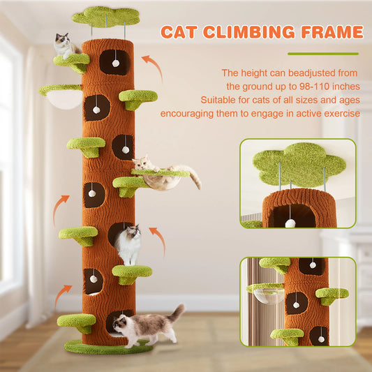 Forest Cat Tree Tower With Scratching Post For Indoor Cats