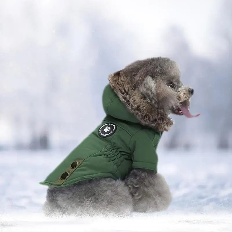 Pet Down Jacket Hoodie Coat For Dogs Warm Winter Outerwear