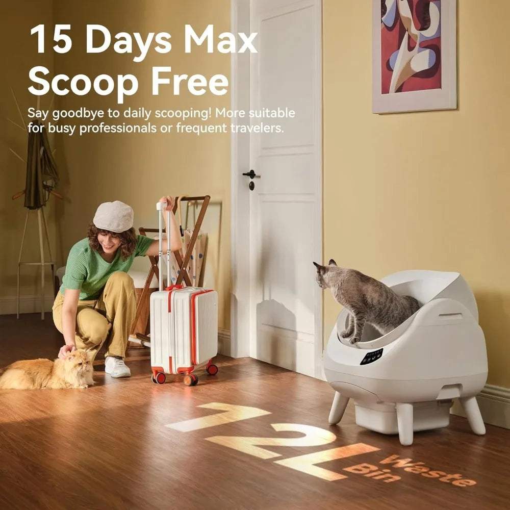 Open-X Self-Cleaning Cat Litter Box With AI Waste Management