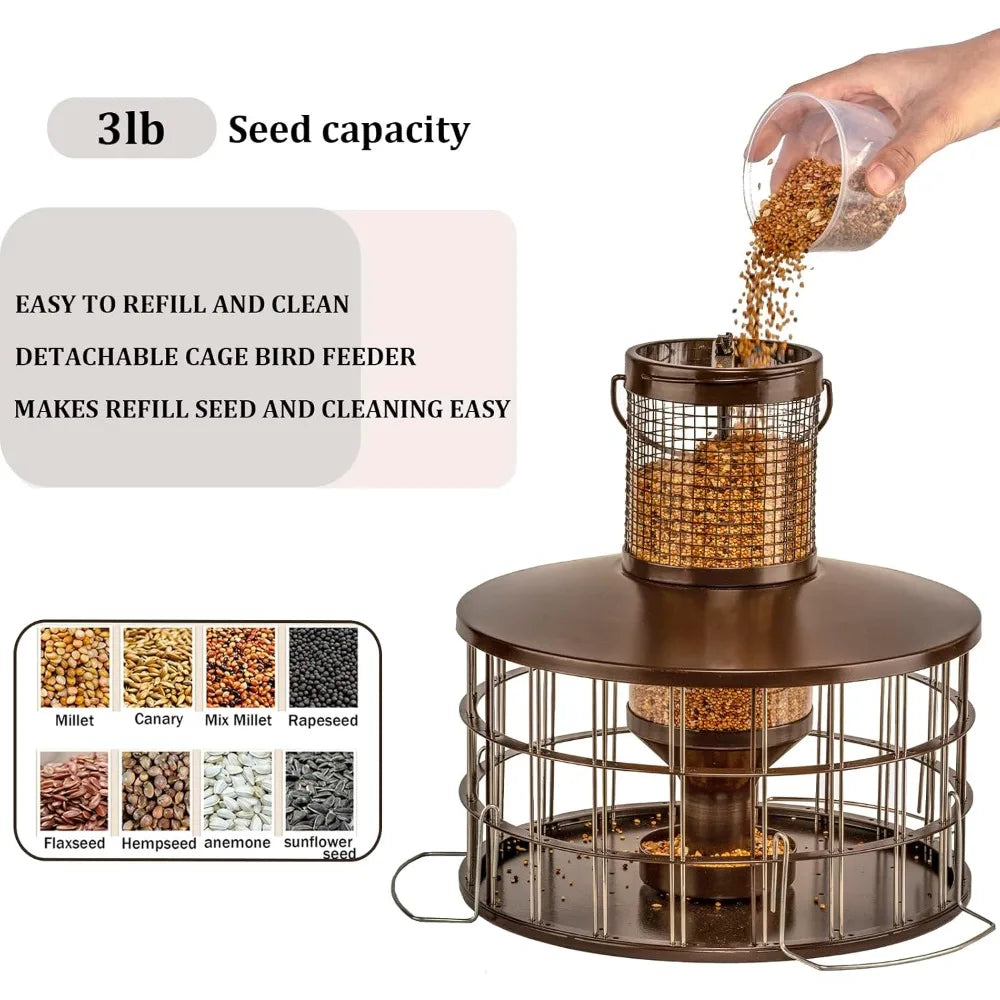 XMSJ Squirrel-Proof Bird Feeders