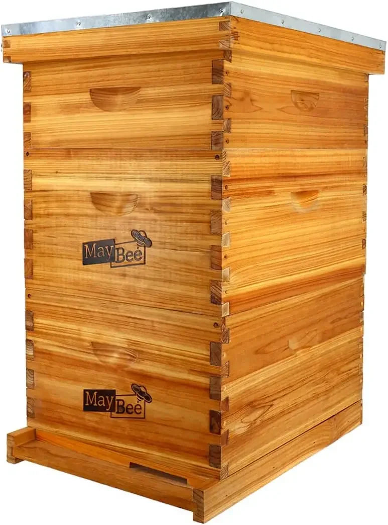 Langstroth 10 Frame Beehive Starter Kit Beeswax Dipped 2 Boxes