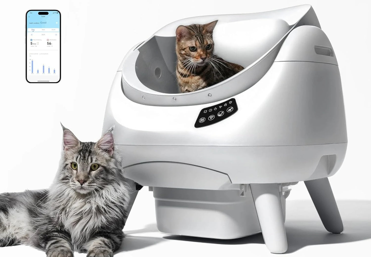 Open-X Self-Cleaning Cat Litter Box With AI Waste Management