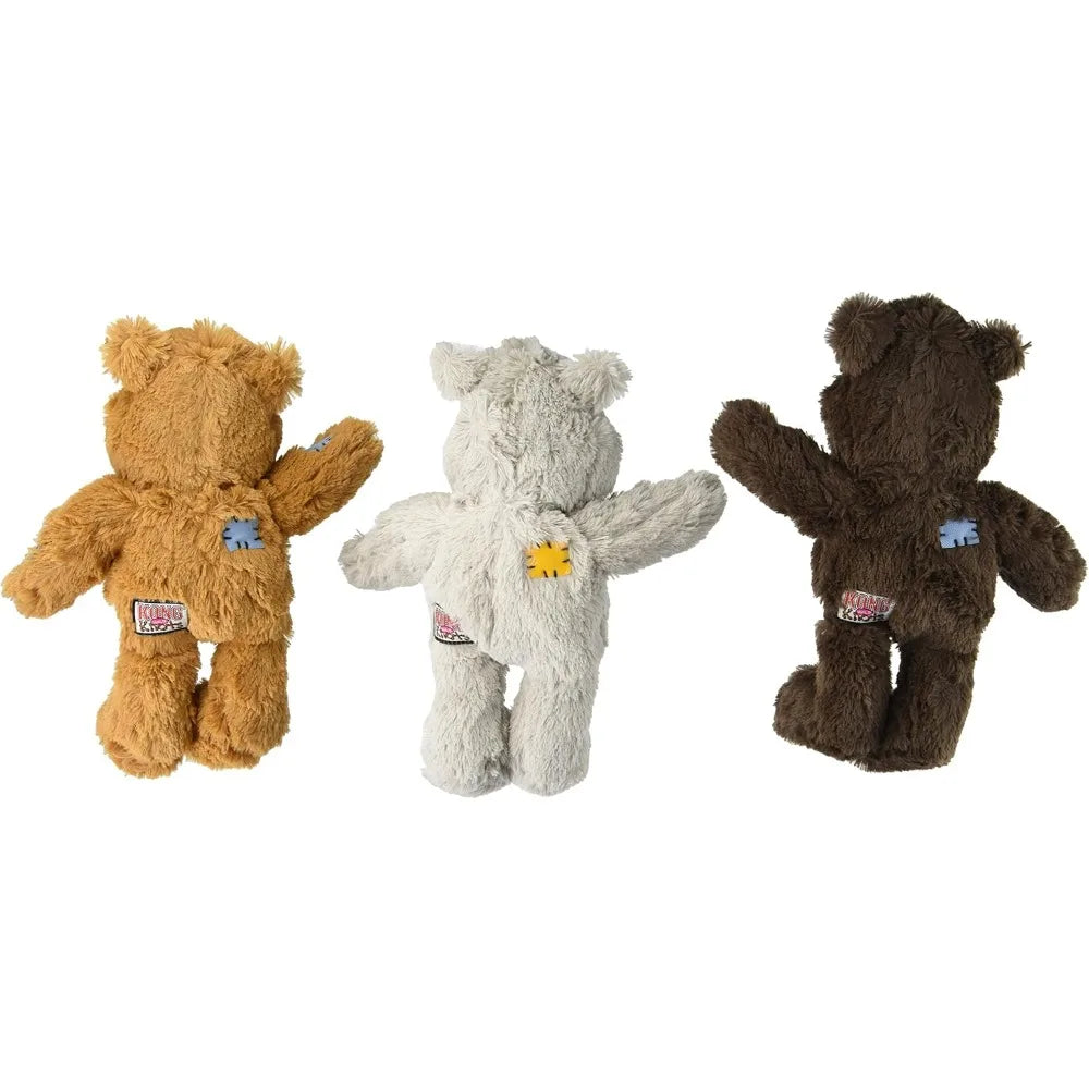 Kong Wild Knot Bear Dog Chew Toy Pack Of 3 Durable