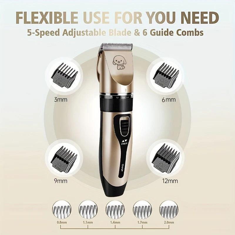 SHUYU Pet Hair Trimmer Kit Electric Precision Clippers