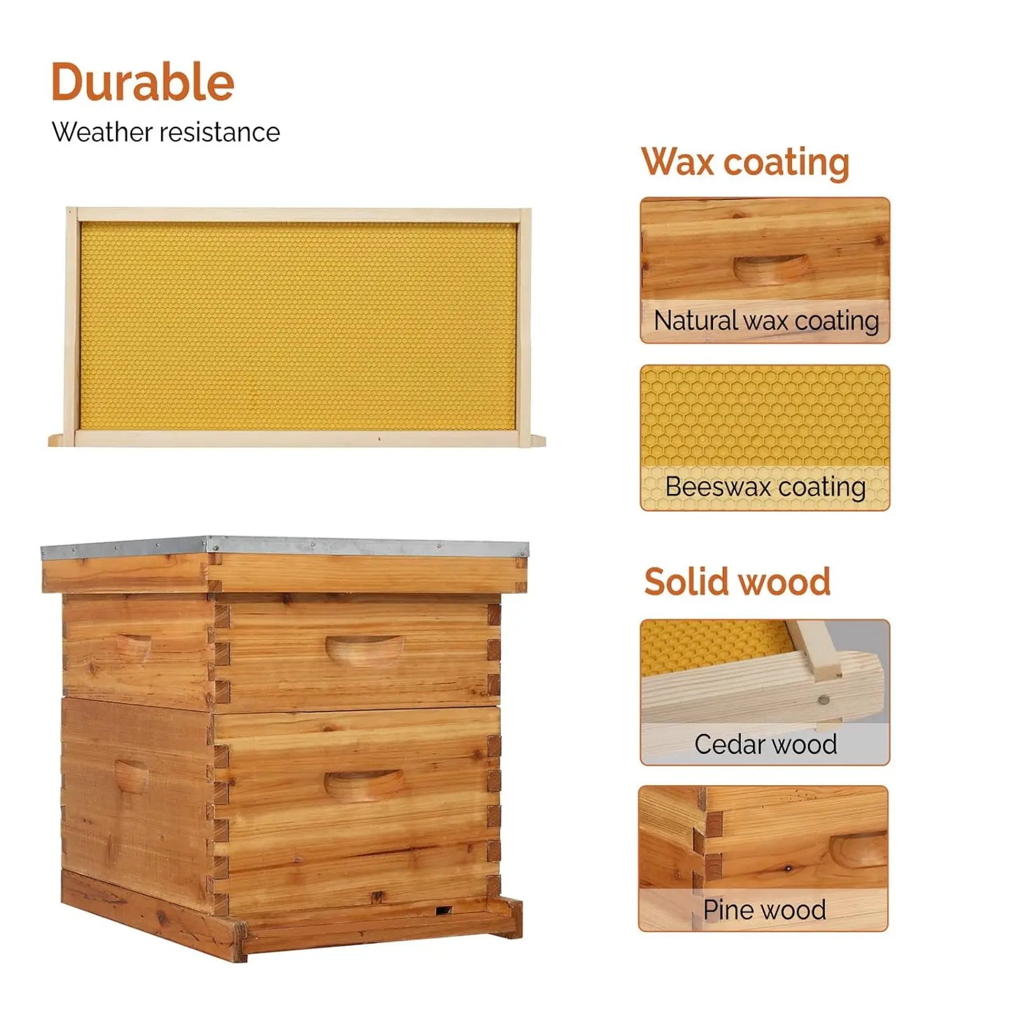 Complete Beehive Kit With Waxed Frames And Foundations
