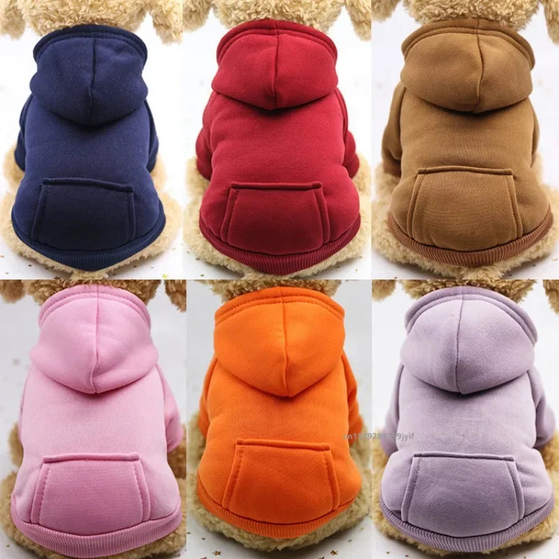 Autumn Winter Pet Hooded Sweatshirts For Cats And Small Dogs
