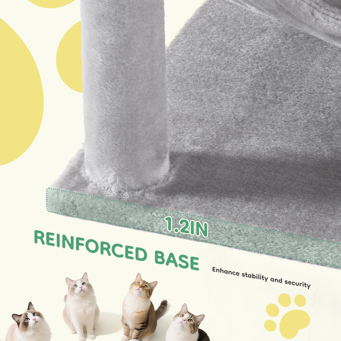 JHK Cat Tree Tower for Multi Cat Climbing Sisal Posts