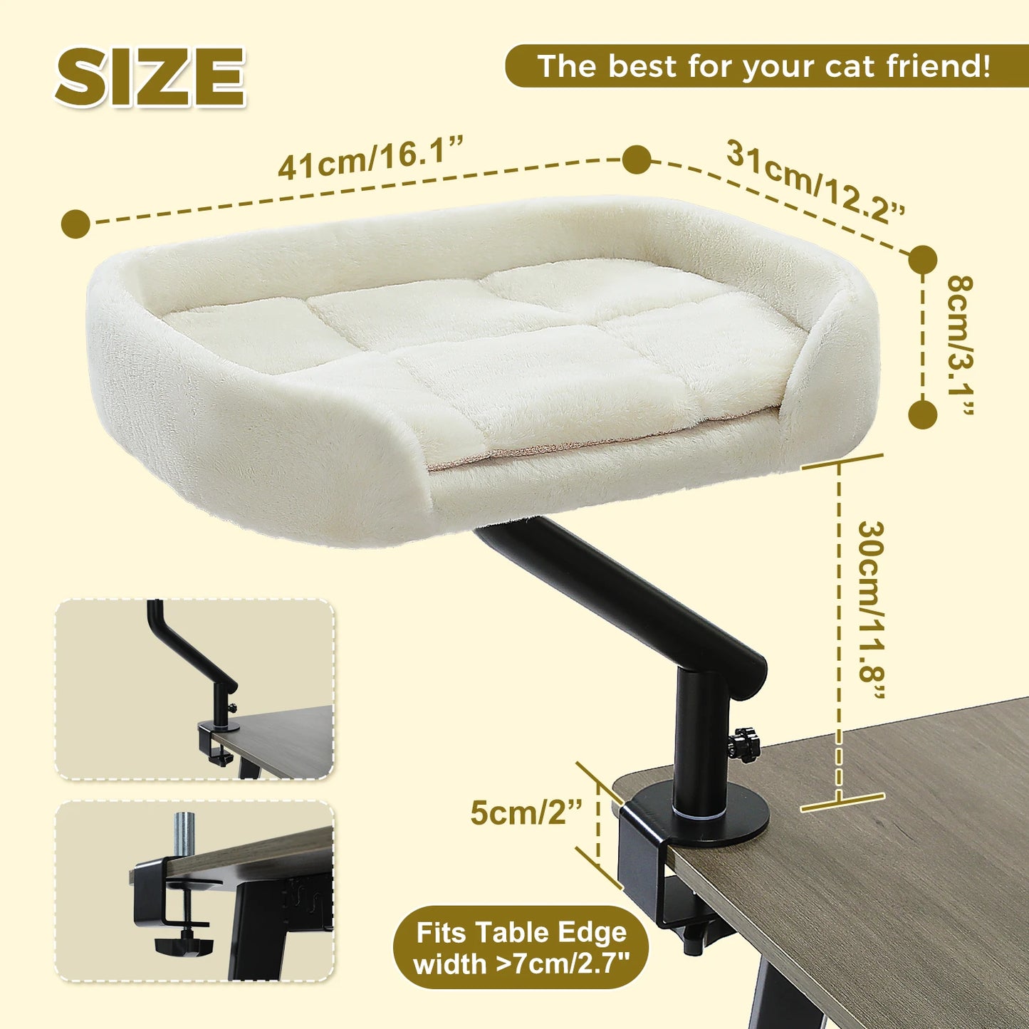 PAWZ Road Cat Desk Bed Rotatable Indoor Cat Hammock Stand