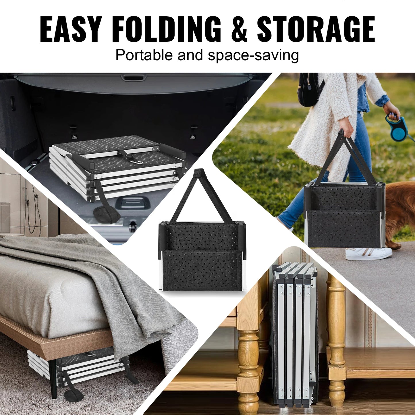 SucceBuy Folding Portable Dog Car Steps For SUVs And Trucks