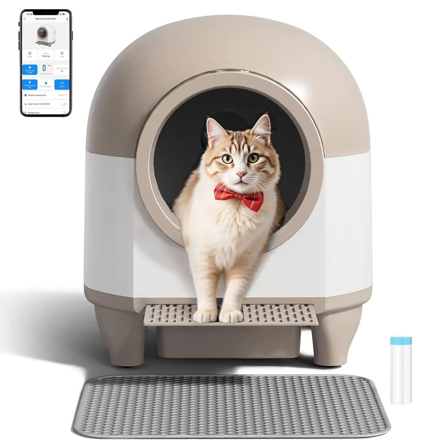 Automatic Self Cleaning Cat Litter Box For Multiple Cats With App Control