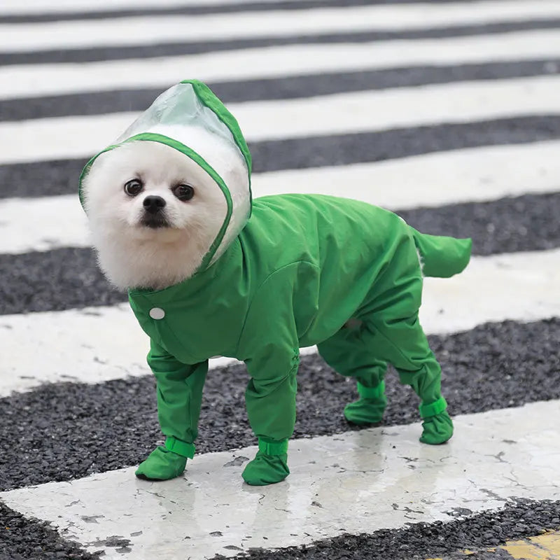 Waterproof Dog Raincoat Hooded Full Coverage Outdoor