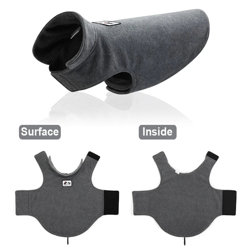 NONECN Reflective Fleece Dog Coat for Winter Warmth