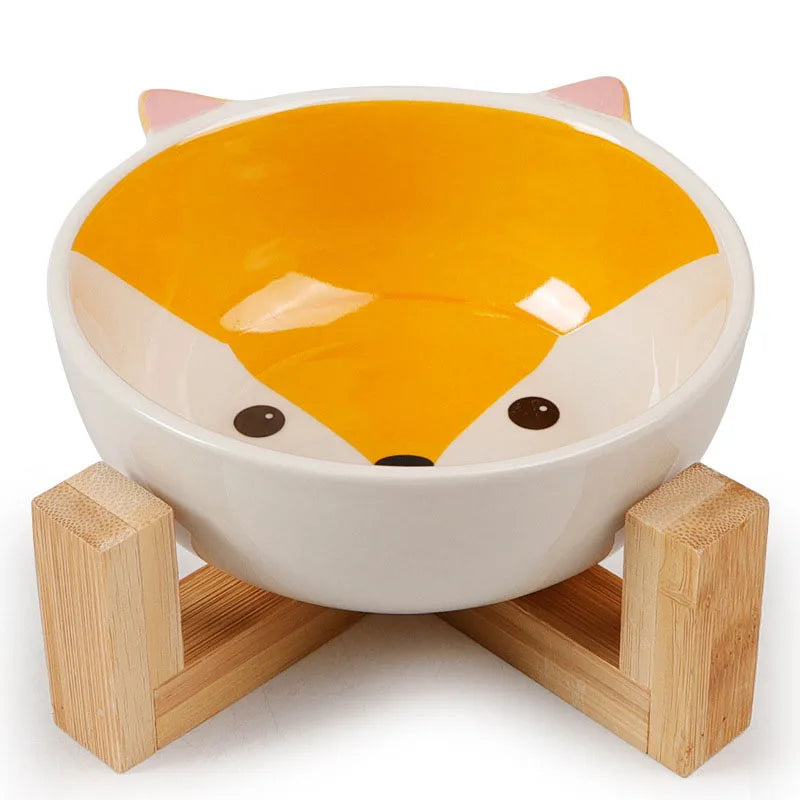 Ceramic Raised Dog Bowl No Spill Food And Water Dish