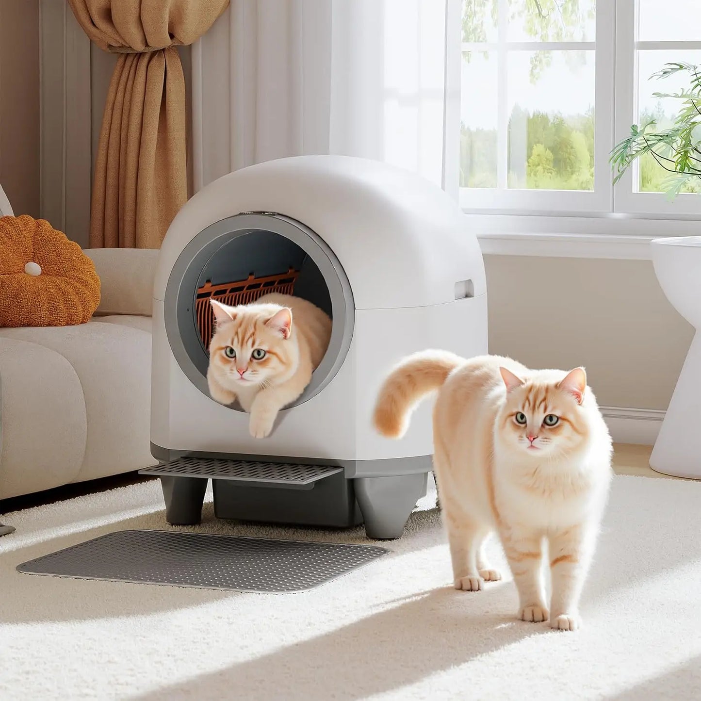 Automatic Self Cleaning Cat Litter Box For Multiple Cats With App Control