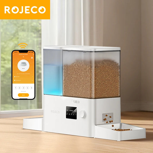 ROJECO Smart Pet Feeder and Water Fountain With WiFi