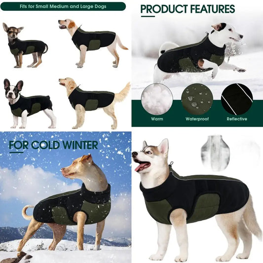 Durable Reflective Winter Dog Coat For Great Danes