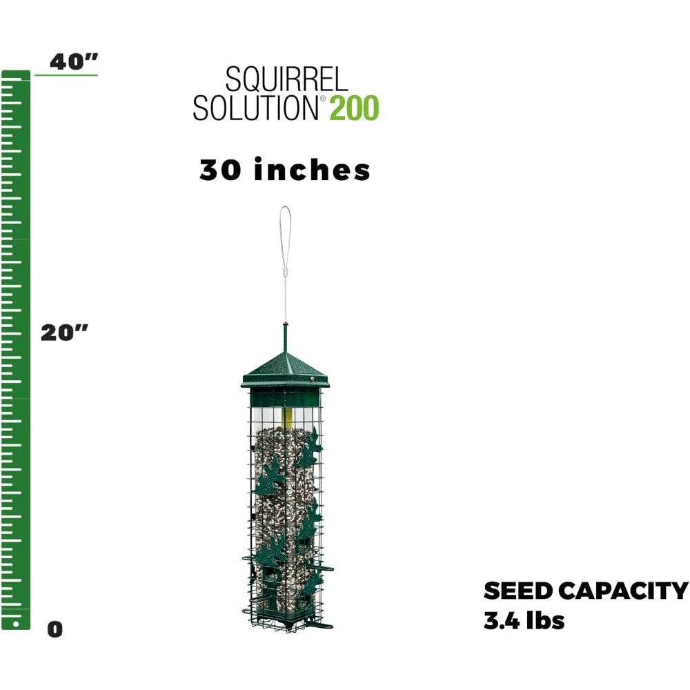 XMSJ Squirrel Solution200 Squirrel-Proof Bird Feeder With Six Feeding Ports