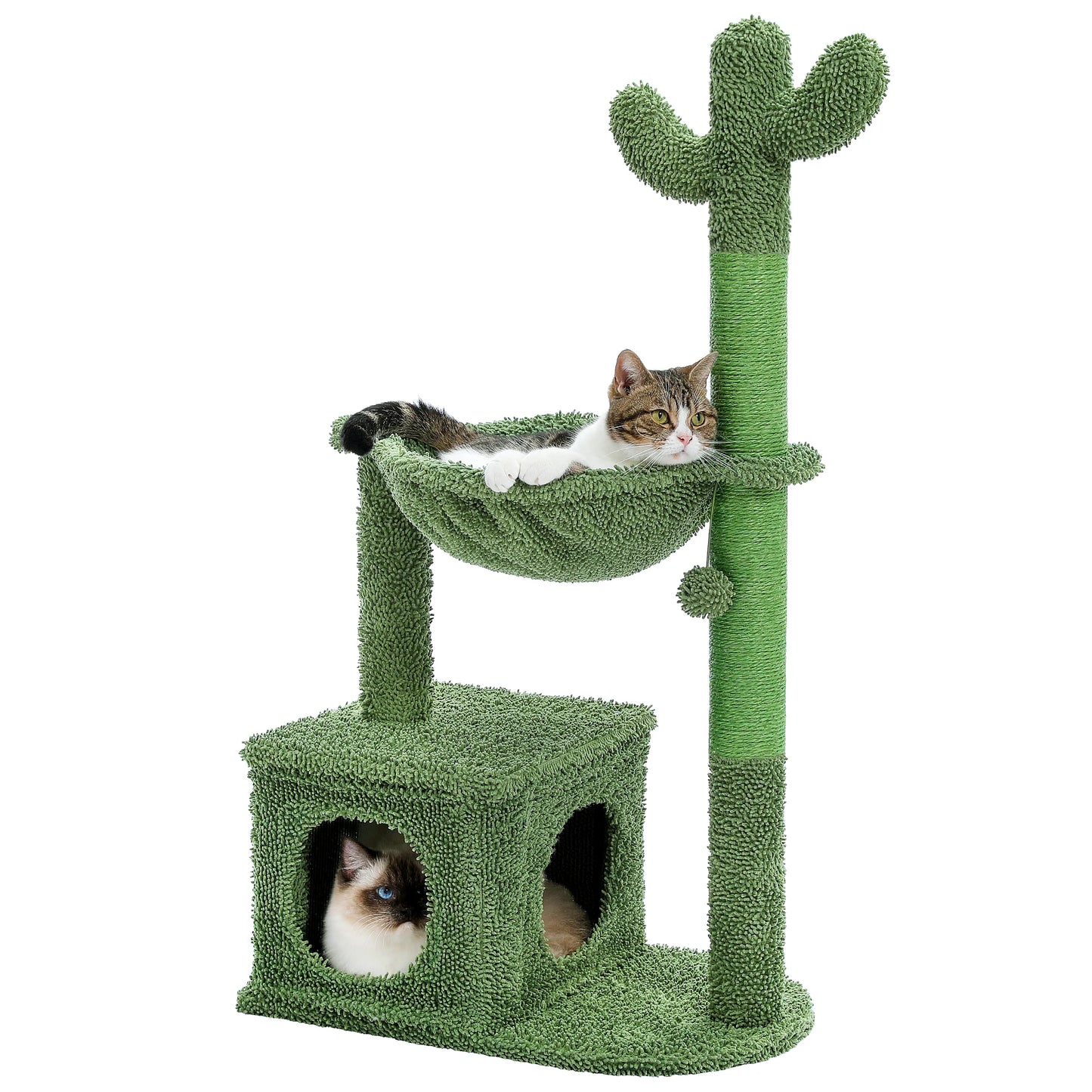PEQULTICN Cactus Cat Tree Condo Hammock Ball
